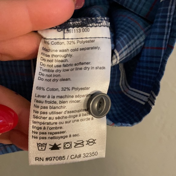 Outdoor Research Riff Short Sleeve Button Down Shirt Blue Plaid - Picture 6 of 7